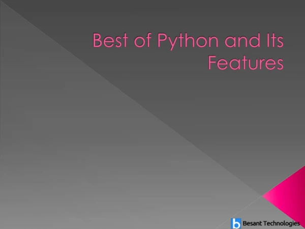 Features Of Python