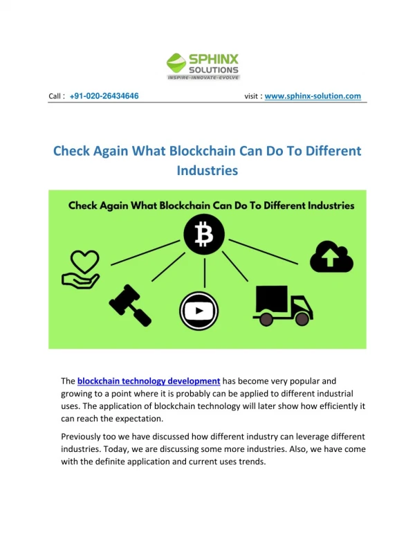 Check Again What Blockchain Can Do To Different Industries