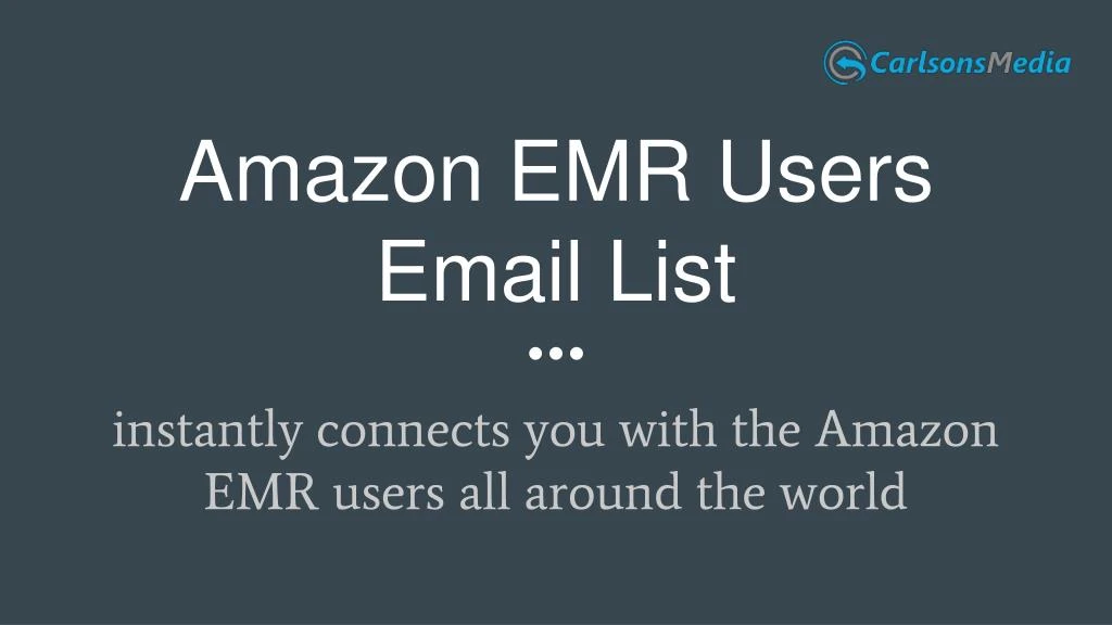 amazon emr users email list
