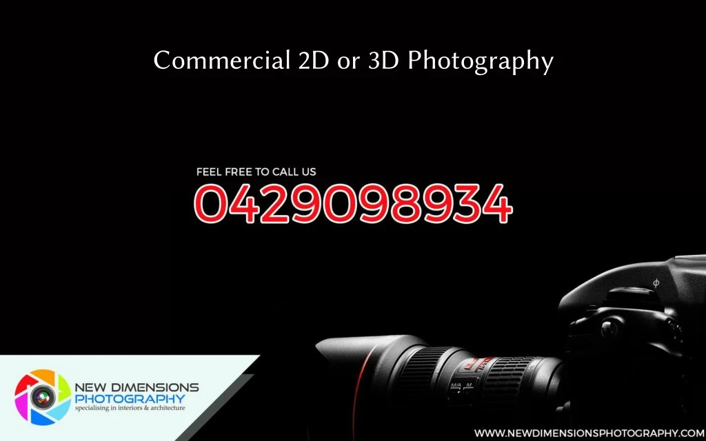 commercial 2d or 3d photography