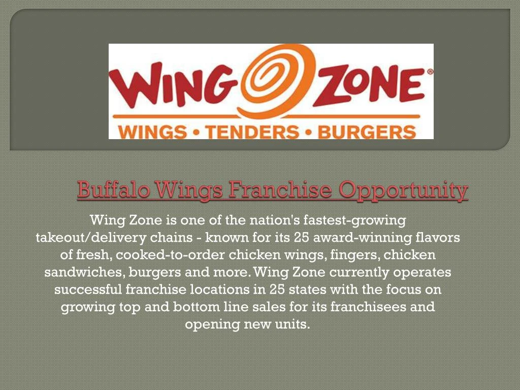 buffalo wings franchise opportunity