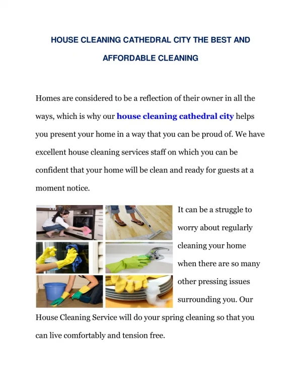 HOUSE CLEANING CATHEDRAL CITY THE BEST AND AFFORDABLE CLEANING