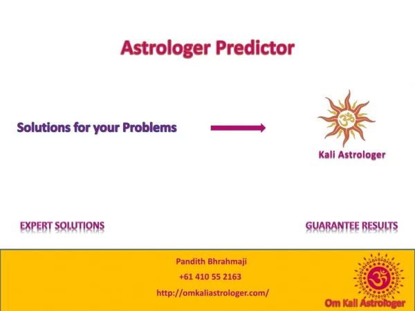 Om Kali Astrologer - Job & Business Problems