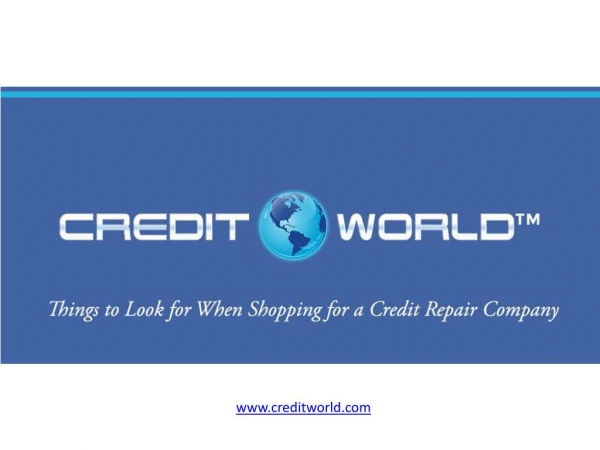 Things to Look for When Shopping for a Credit Repair Company