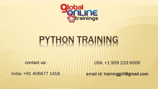 Python Training | Advanced Python Developer online Training - GOT