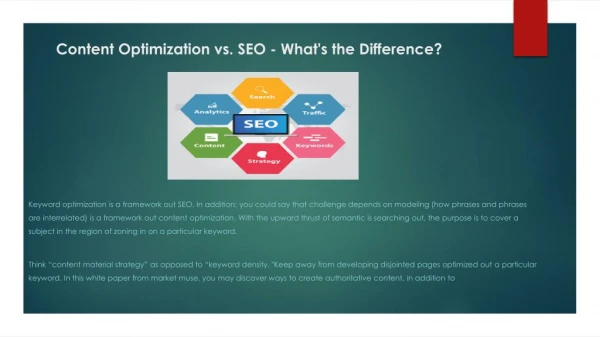 Content optimization vs. SEO - What's the difference?
