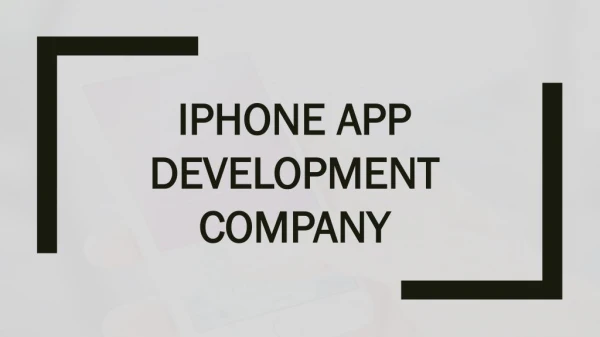 Best iOS/iPhone App Development Company