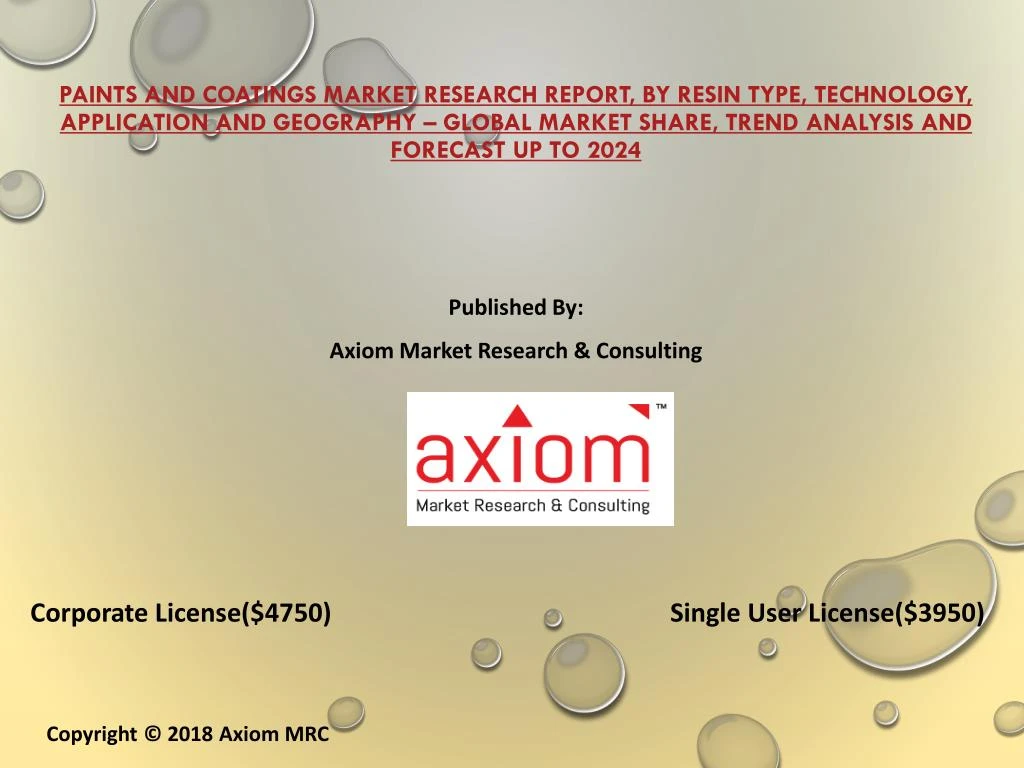 published by axiom market research consulting corporate license 4750 single user license 3950