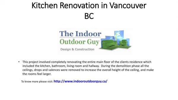 Kitchen renovation in Vancouver BC