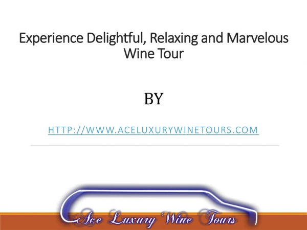 Experience Delightful, Relaxing and Marvelous Wine Tour