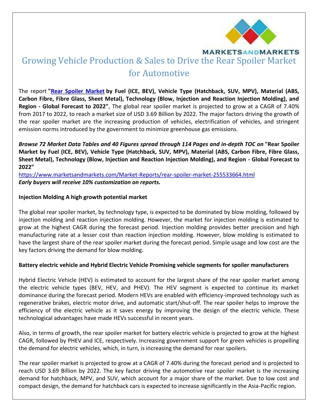 growing vehicle production sales to drive