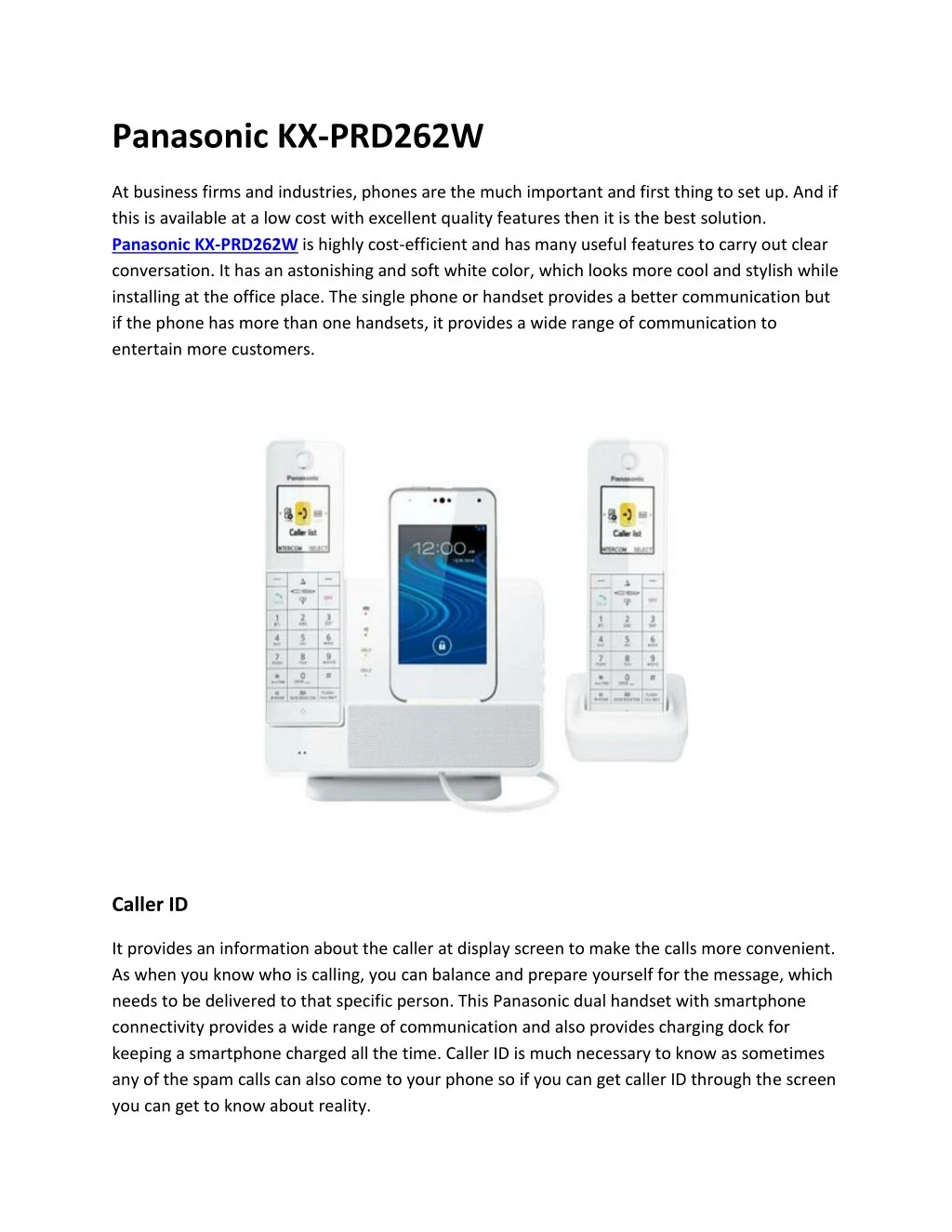 panasonic kx prd262w