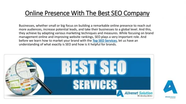 Online Presence with the Best SEO Company