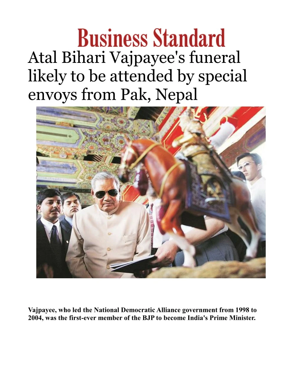 atal bihari vajpayee s funeral likely