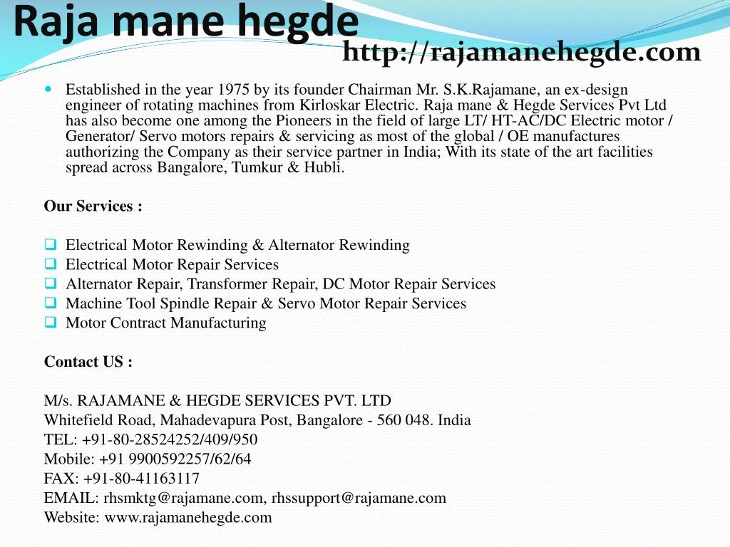 raja mane hegde