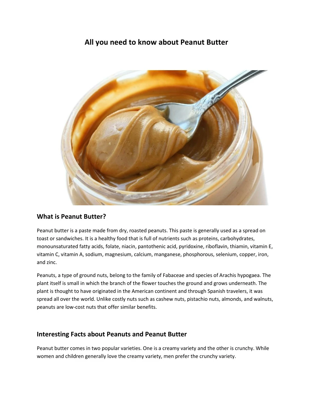 all you need to know about peanut butter