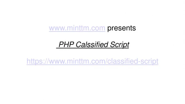 Best php classified script by MintTM