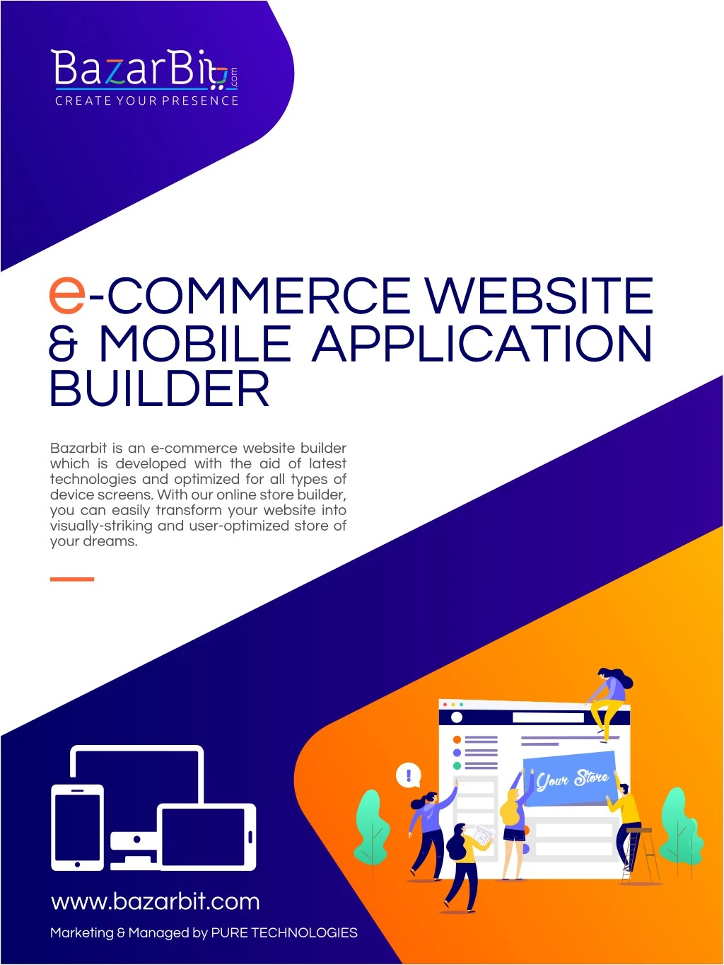 e commerce website mobile application builder