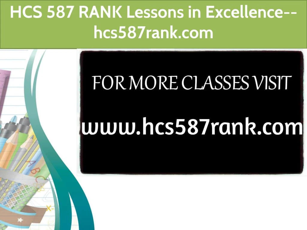 hcs 587 rank lessons in excellence hcs587rank com