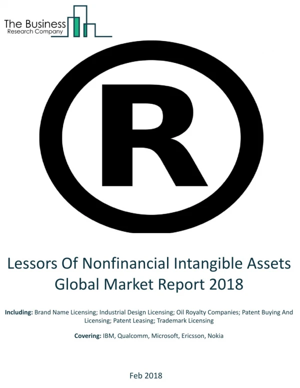 Lessors Of Nonfinancial Intangible Assets Global Market Report 2018