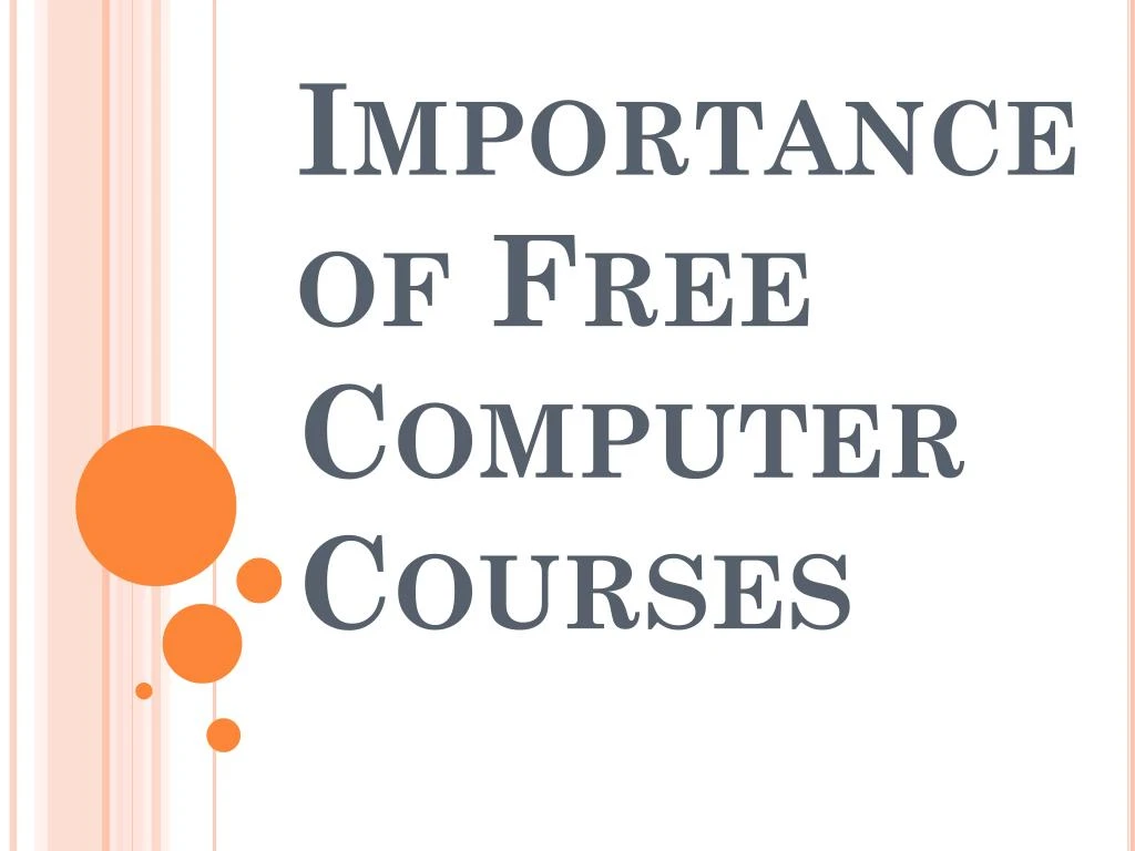 importance of free computer courses