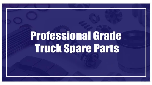 Professional Grade Truck Spare Parts