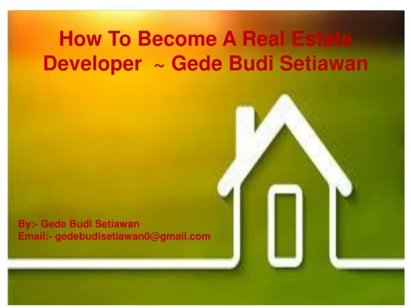 @The Commercial Property Development Process ~ #Gede Budi Setiawan
