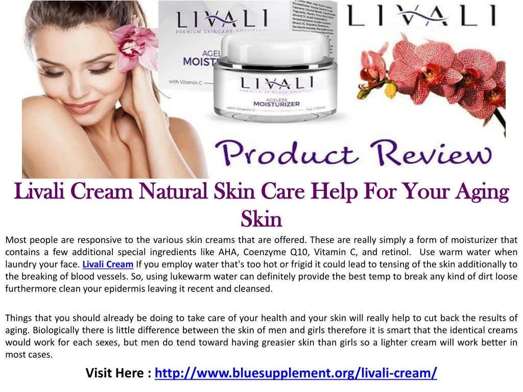 livali cream natural skin care help for your aging skin