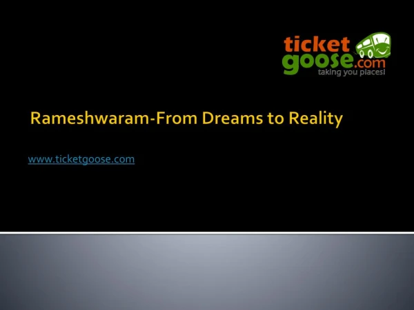 Rameshwaram - From Dreams to Reality