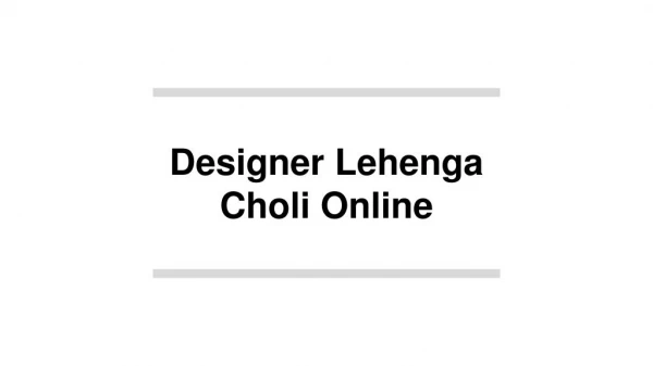 Buy Online Trending Lehenga Choli's in India