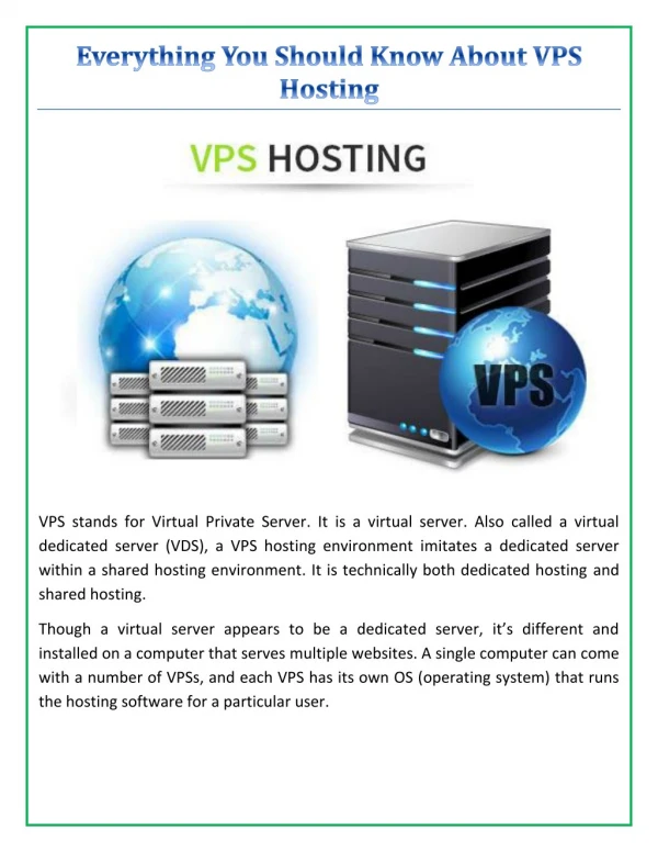 Everything You Should Know About VPS Hosting