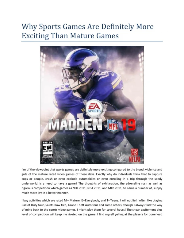 Madden NFL 19 free download