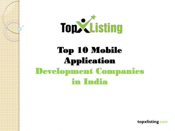 10 Mobile Application Development Companies in India
