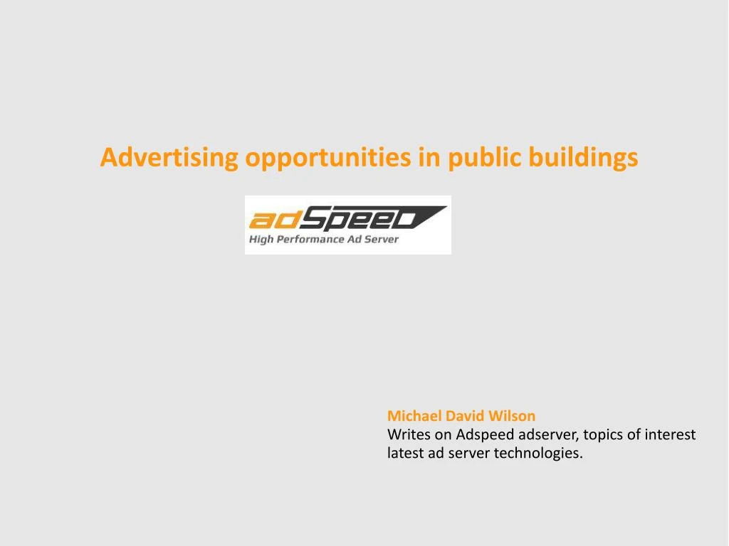 advertising opportunities in public buildings