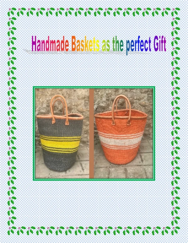 Gift Handmade Baskets for any Occassion