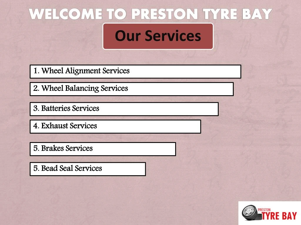 welcome to preston tyre bay