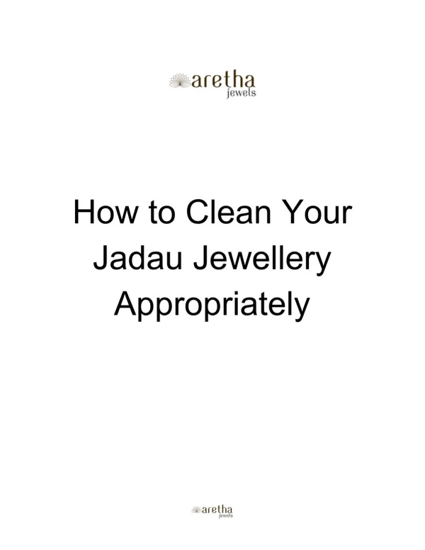 How to Clean Your Jadau Jewellery Appropriately