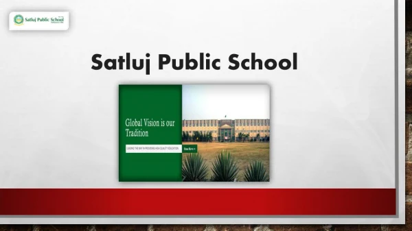 Best School in Tricity, Satluj Public School