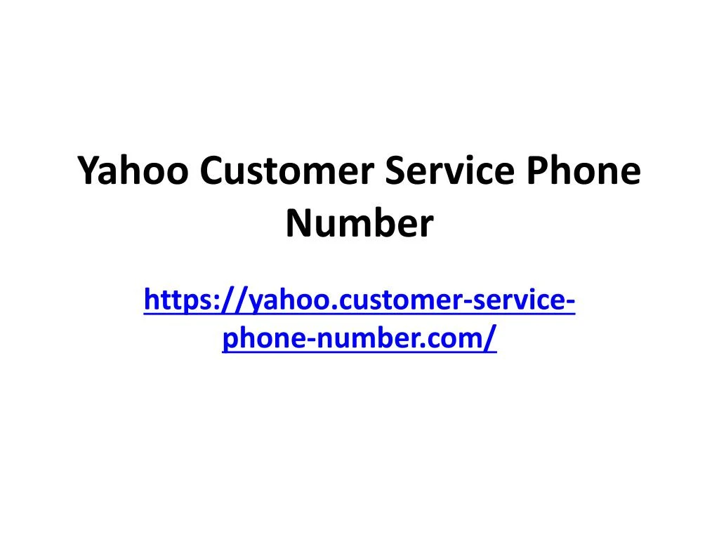 yahoo customer service phone number