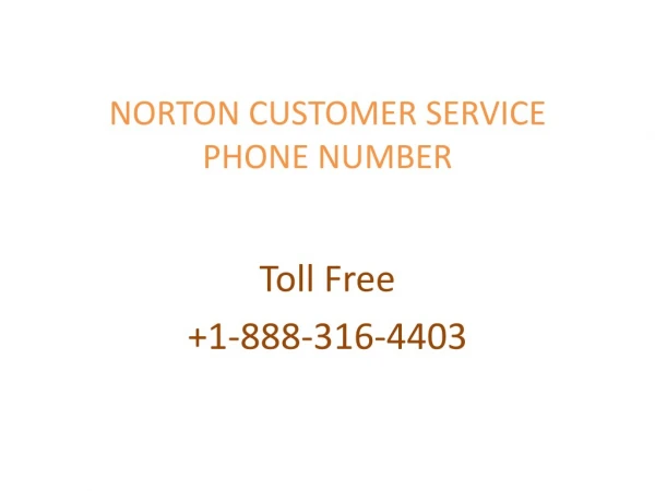 Norton Tech Support Phone Number 1-888-316-4403