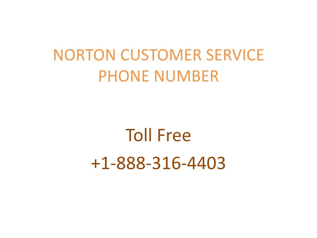 norton customer service phone number