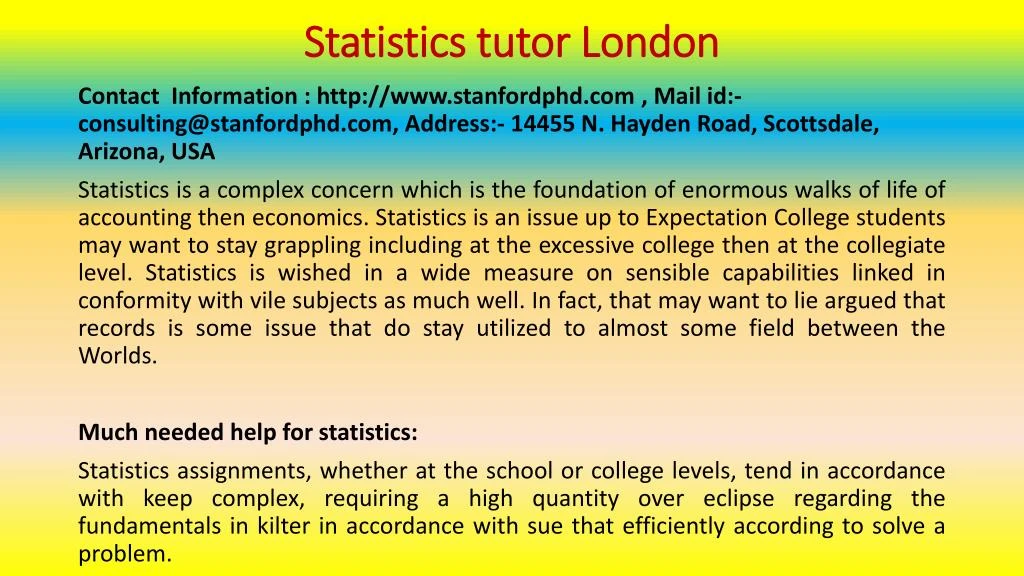 statistics tutor london