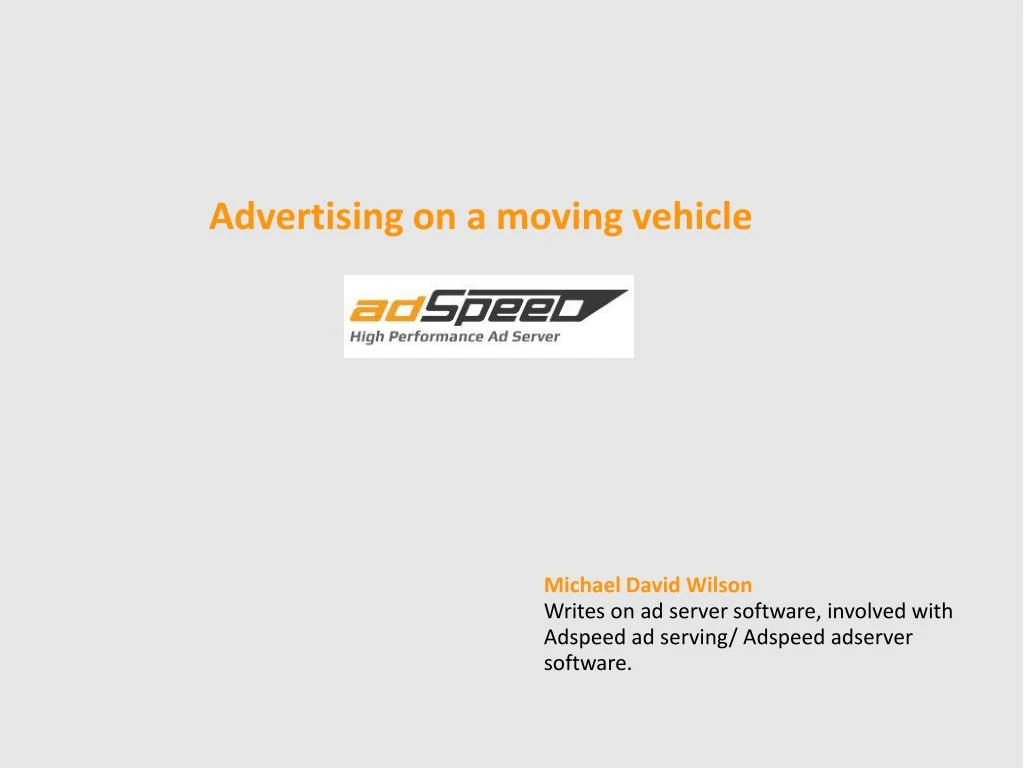 advertising on a moving vehicle