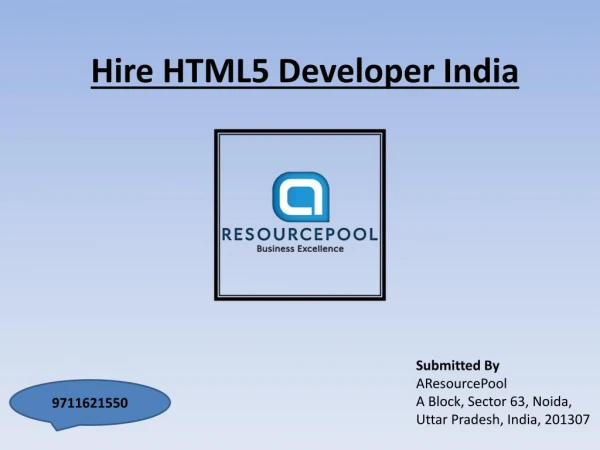 Hire HTML5 Developer India – AResourcePool