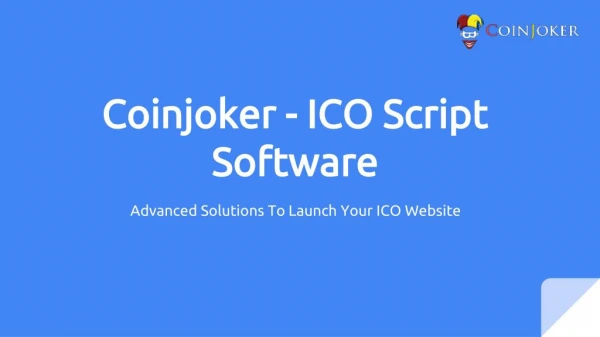 ICO Website Script| ICO Software