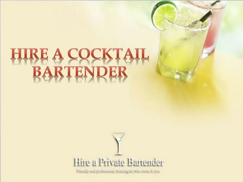 hire a cocktail bartender