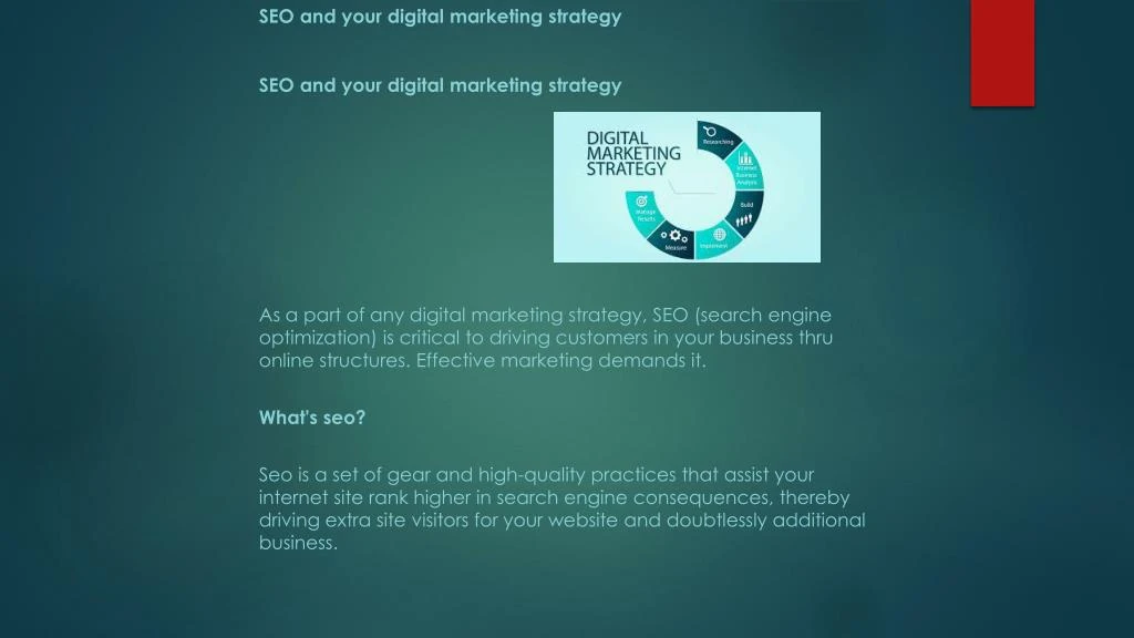 seo and your digital marketing strategy