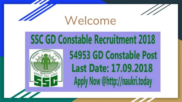 SSC GD Constable Recruitment 2018 Apply for 54953 Constable Jobs