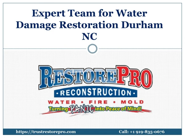 Expert Team for Water Damage Restoration in Durham NC