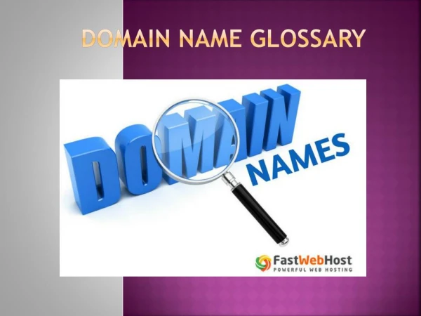Domain Name Glossary